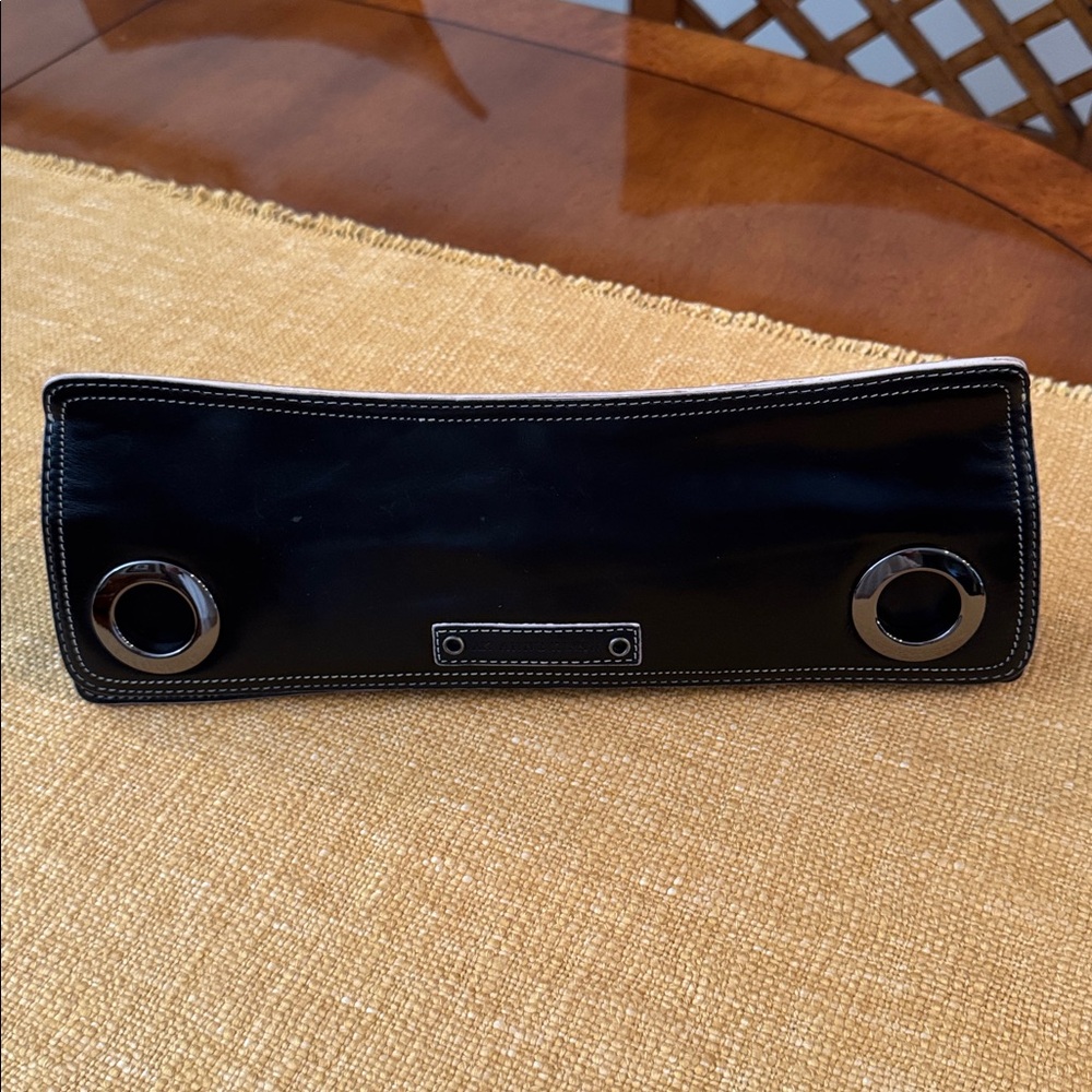 Anne Klein Black Leather Woman’s Clutch Purse.